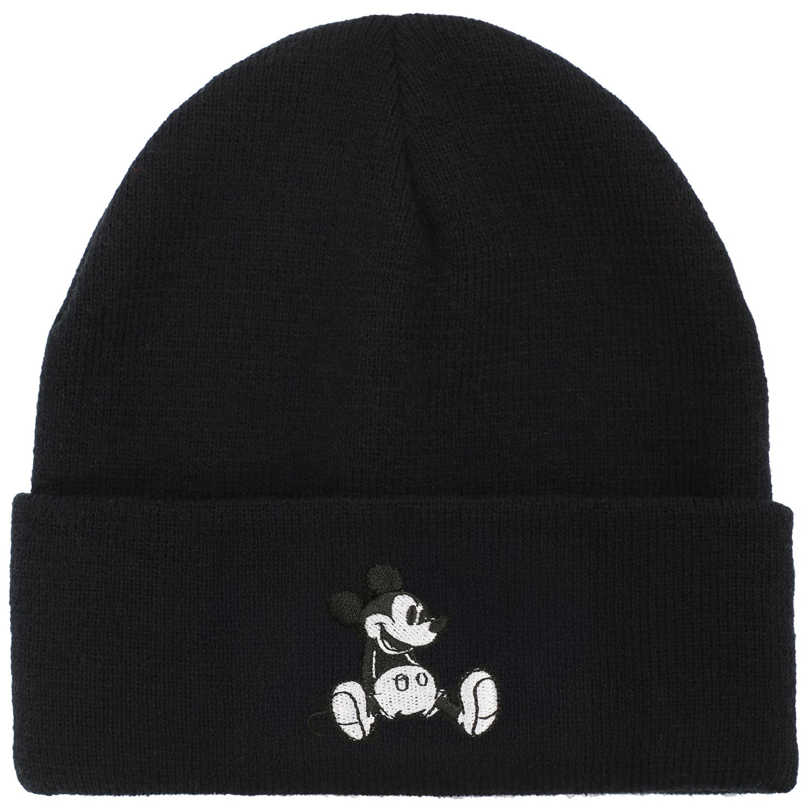 Мужская вязаная шапка Disney Mickey Mouse Embroidery Acrylic Knit Standard Cuff Beanie