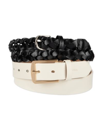 Женский набор ремней Calvin Klein Skinny Braid and Harness Buckle