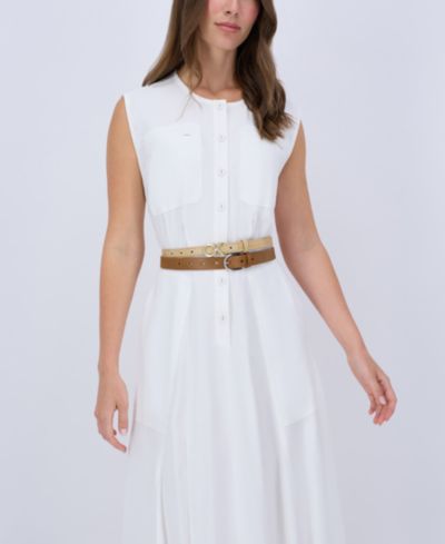 Женский набор ремней Calvin Klein Two Pack Belt Set - Skinny Monogram Buckle и Harness Buckle