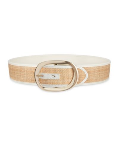 Calvin Klein Women's Two-in-One Reversible Oversized Statement Buckle Belt