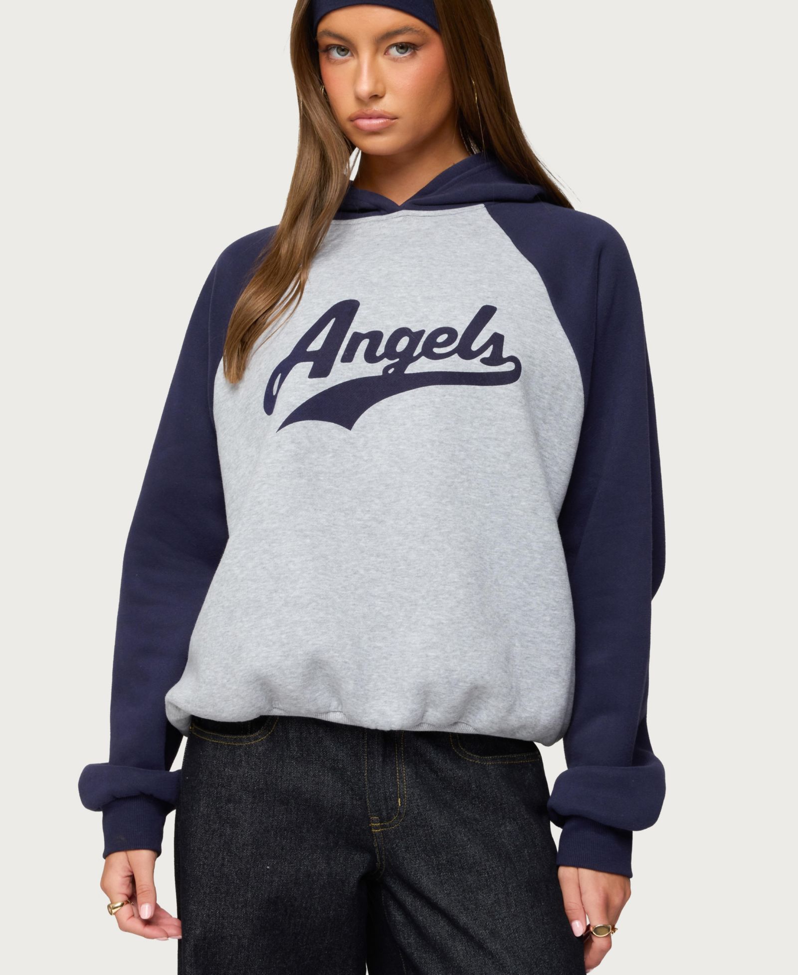 Женское оверсайз худи Edikted Angels Raglan