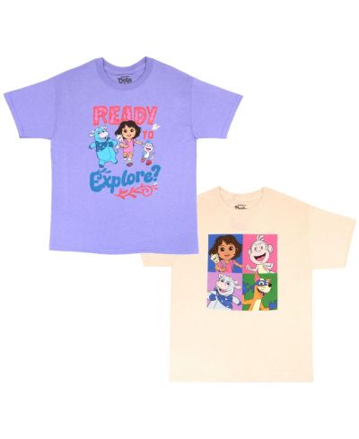 Dora The Explorer Big Girls XS -XL 2 Piece Fashion T-Shirt Set