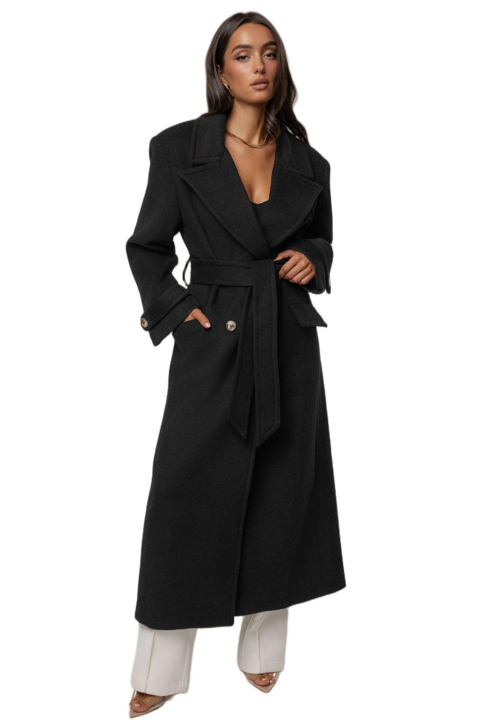 JLUXLABEL Women's Empire Longline Coat