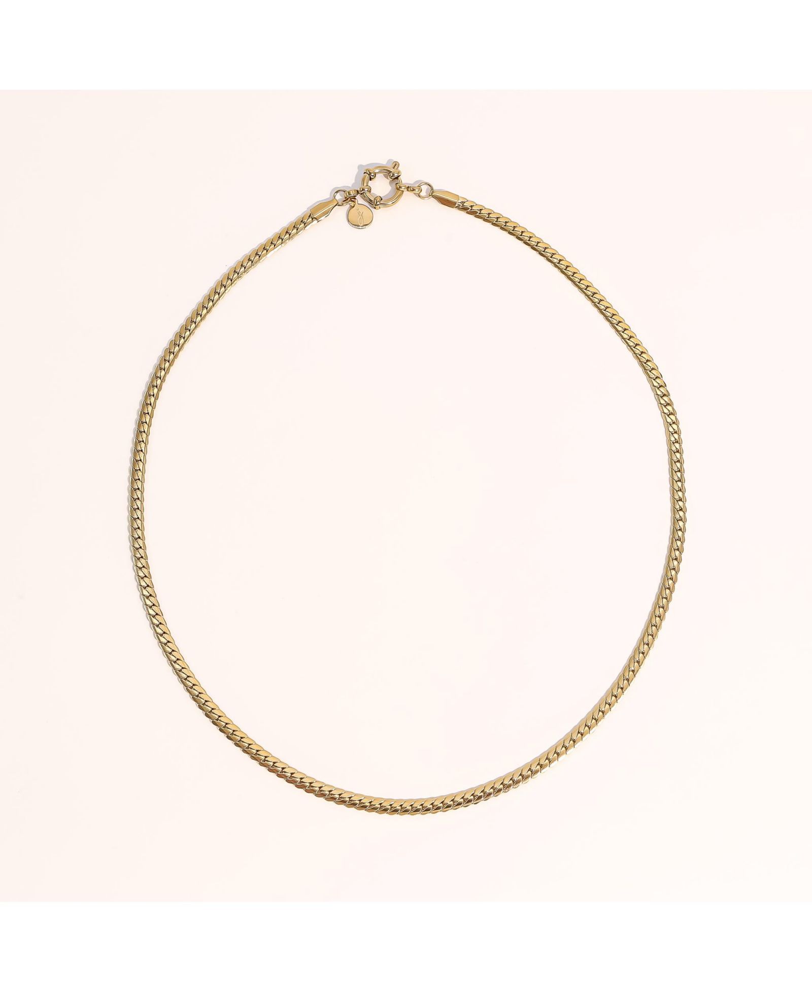 Колье Joey Baby Dainty Plated Minimalist Flat Snake Chain