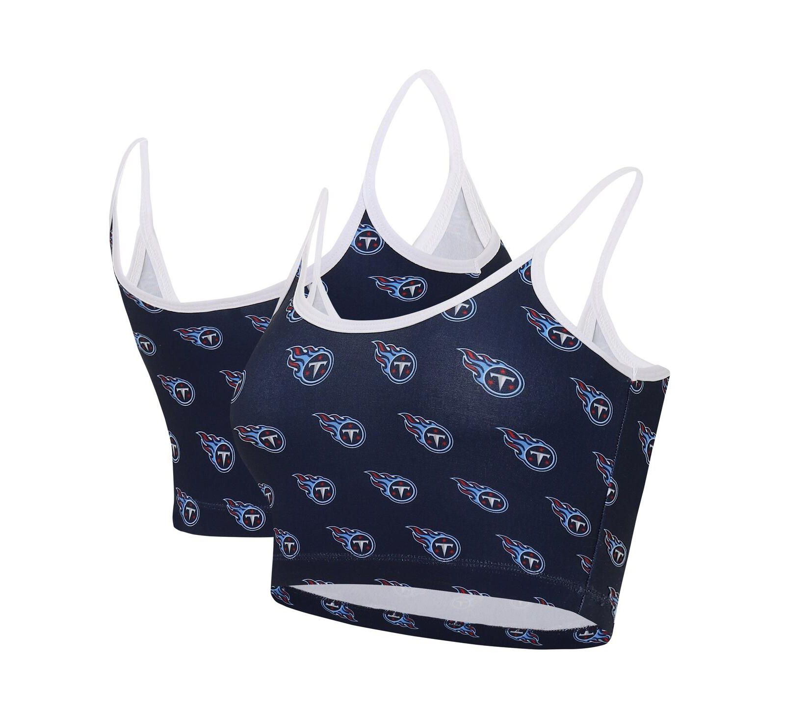 Женский спортивный топ Concepts Sport Navy Tennessee Titans Gauge Lounge Bralette