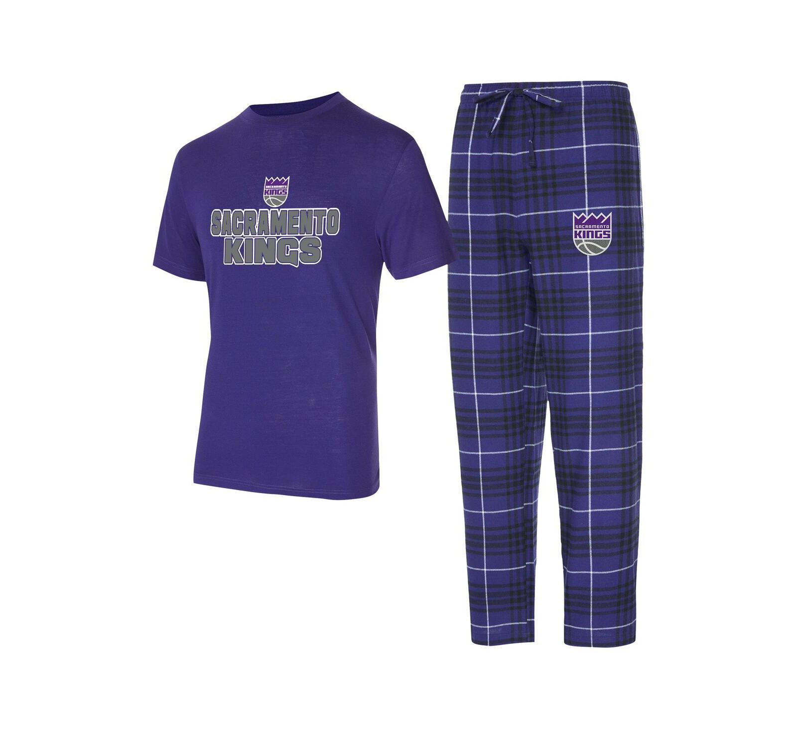Concepts Sport Мужской комплект для сна: топ Vector и фланелевые брюки Sacramento Kings