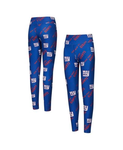 Женские трикотажные леггинсы для сна Concepts Sport Royal New York Giants Breakthrough с принтом по всей поверхности