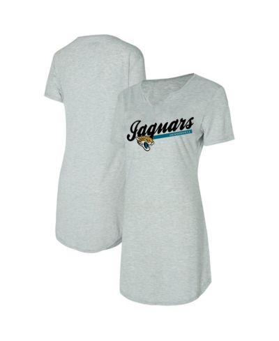 Ночная рубашка Concepts Sport Women's Gray Jacksonville Jaguars Petition Knit