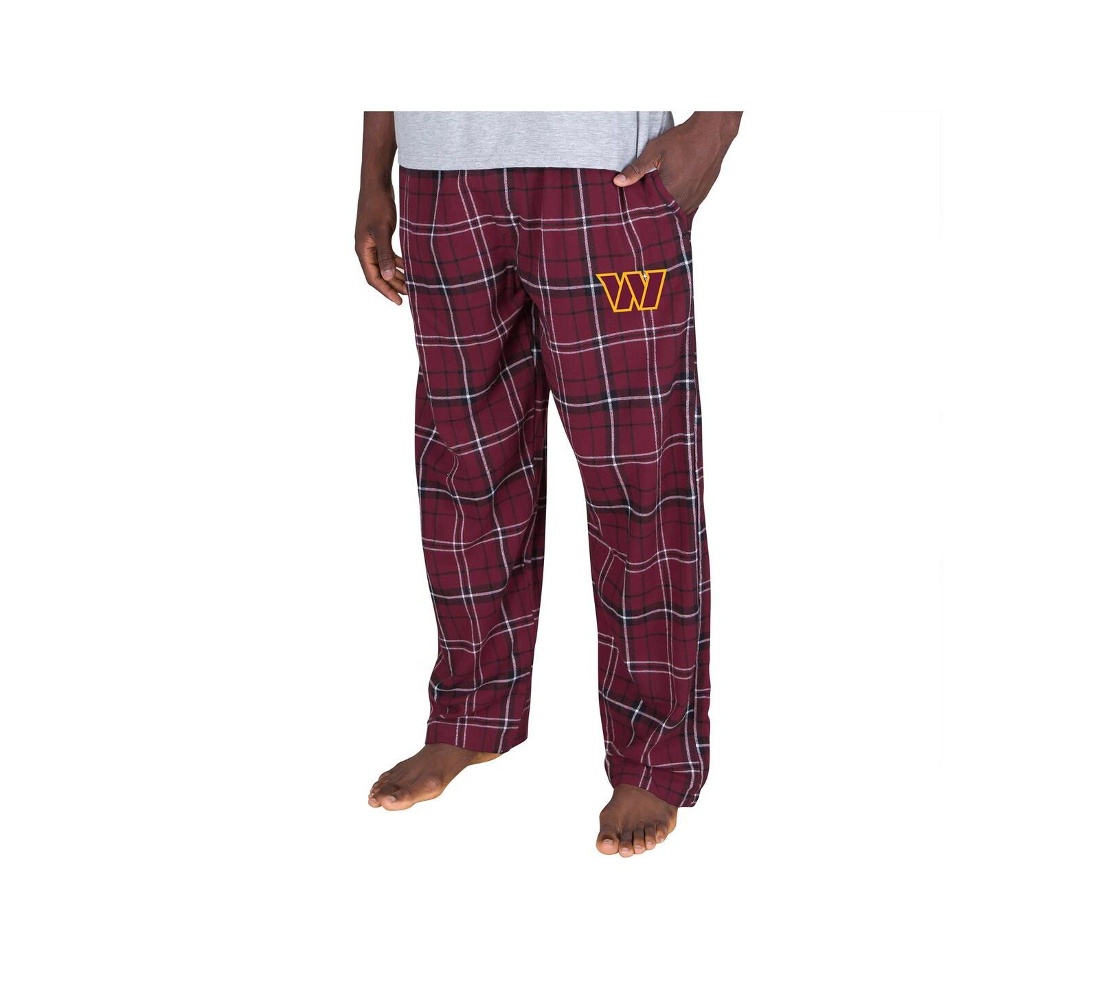 Concepts Sport Men's  Burgundy Washington Commanders Ultimate Plaid Flannel Pants