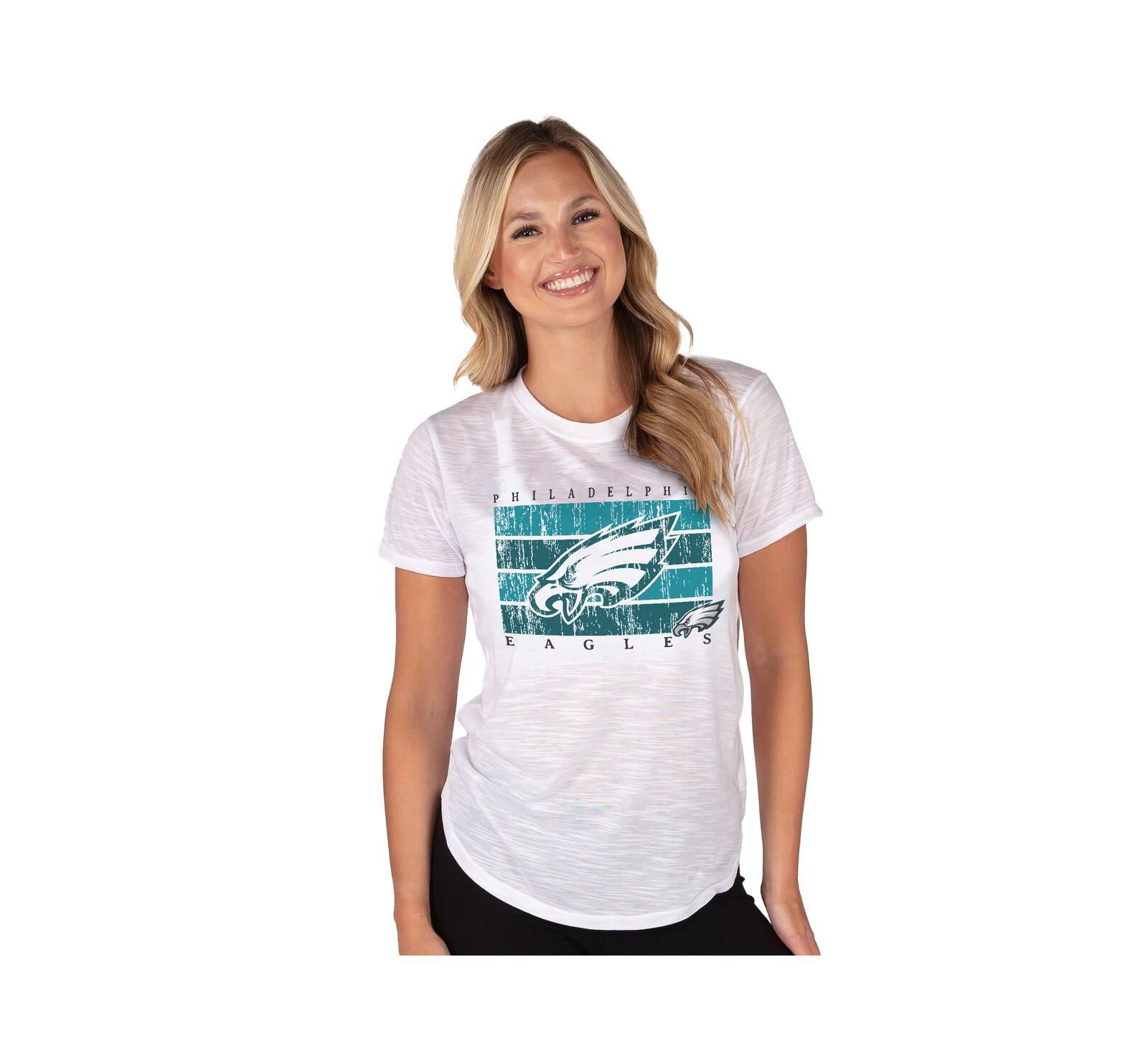 женский топ Concepts Sport Philadelphia Eagles lightweight slub knit