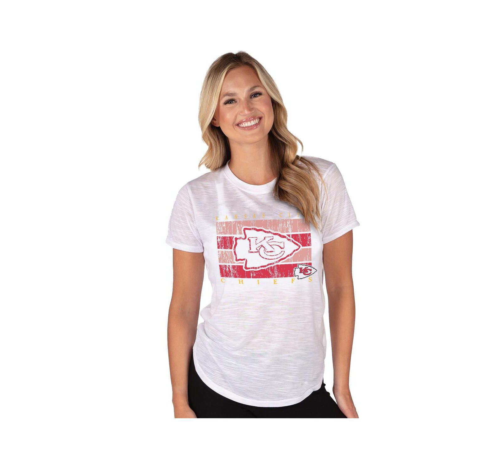 Женский легкий трикотажный топ Concepts Sport White Kansas City Chiefs Infuse