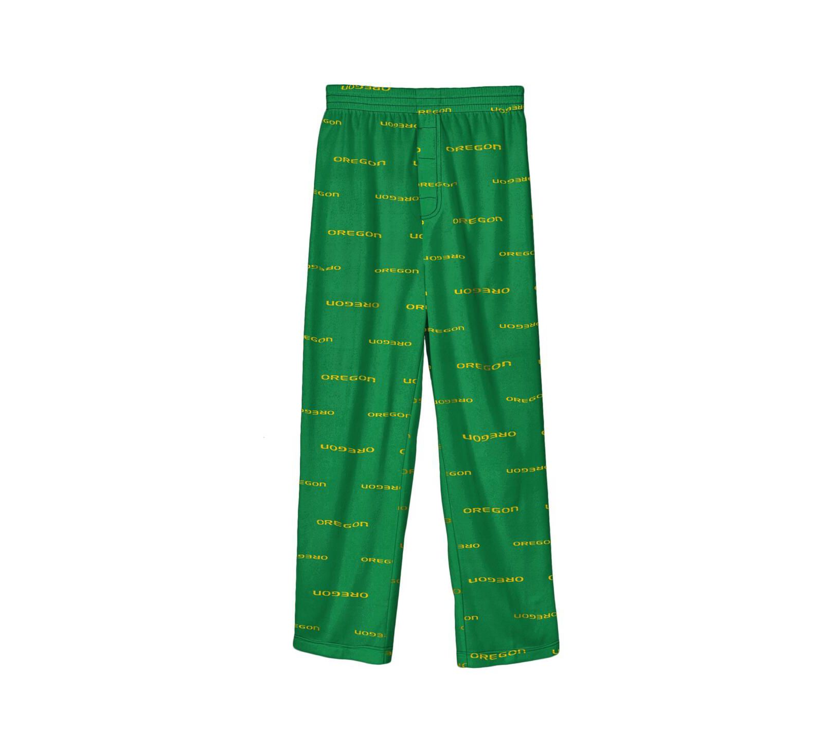 Брюки Outerstuff Green Oregon Ducks All-Over Team Logo для мальчиков и девочек