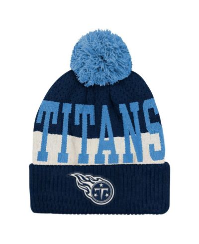 Outerstuff Вязаная шапка с помпоном для мальчиков и девочек Navy Tennessee Titans