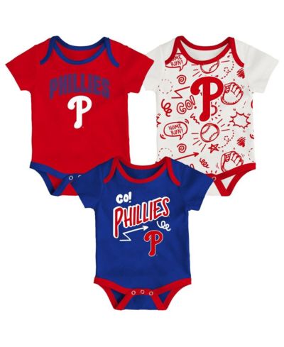 Комплект боди из 3 предметов Outerstuff Philadelphia Phillies для малышей
