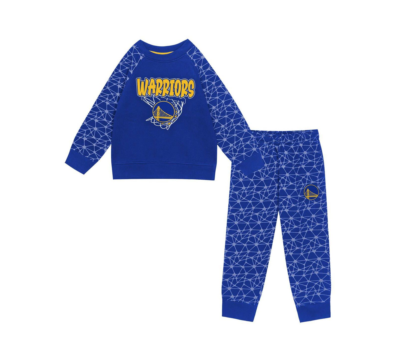 Комплект Outerstuff для малышей 2-Piece Royal Golden State Warriors Fleece Sweatshirt и Pants