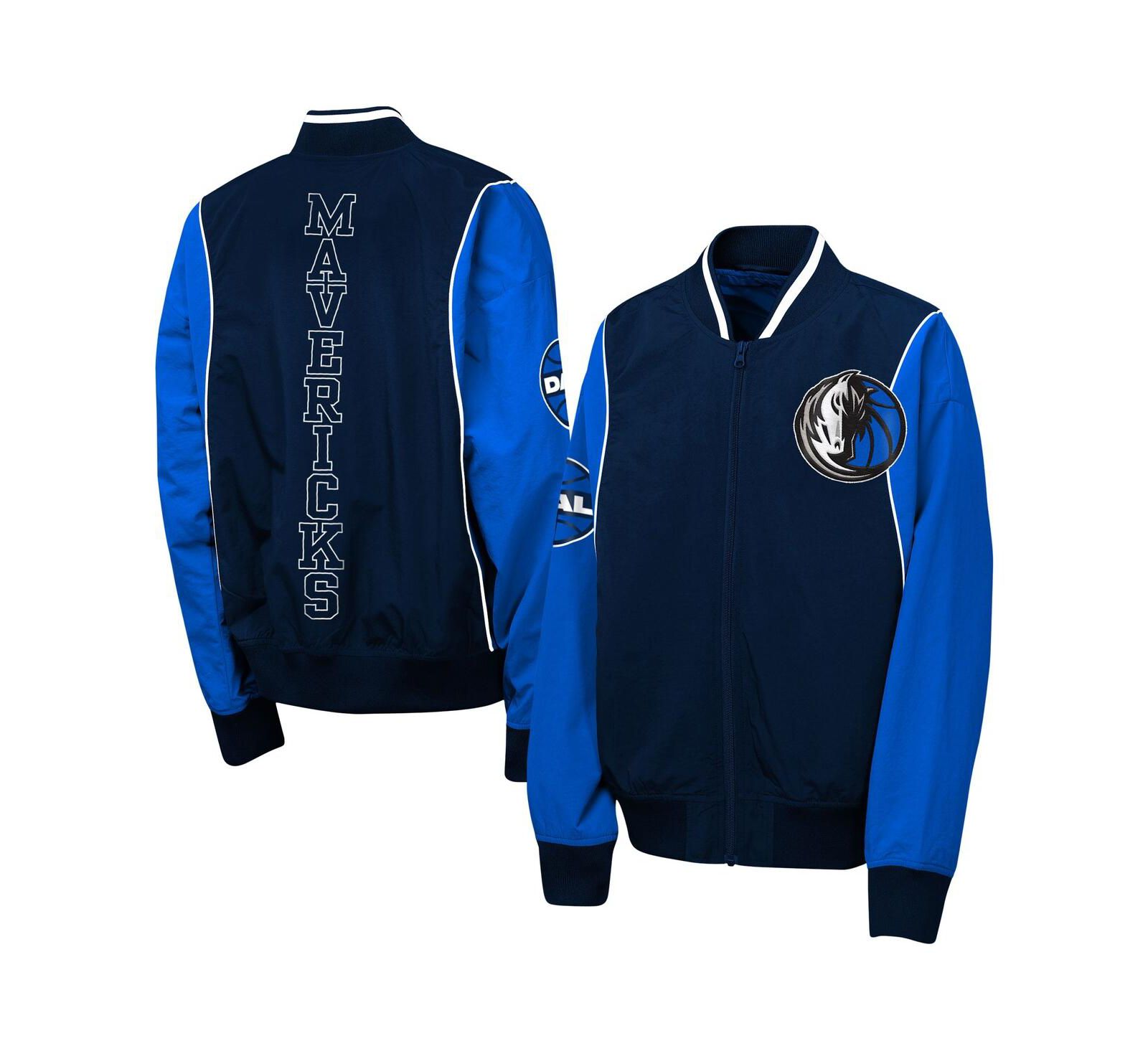 Ветровка Outerstuff Navy/Blue Dallas Mavericks Two-Pointer Full-Zip для детей