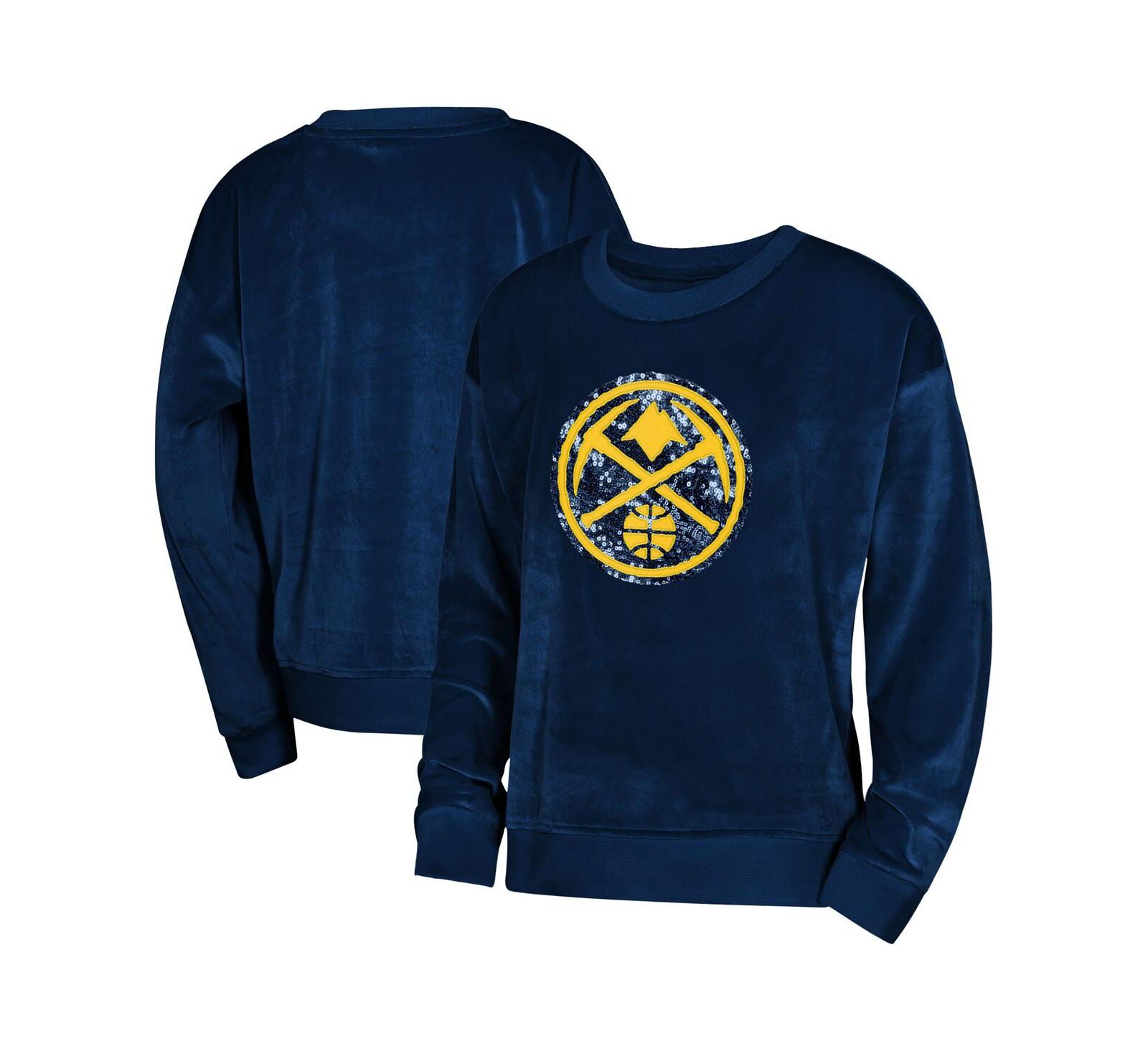 Свитшот Outerstuff Big Boys and Girls Navy Denver Nuggets Step Back