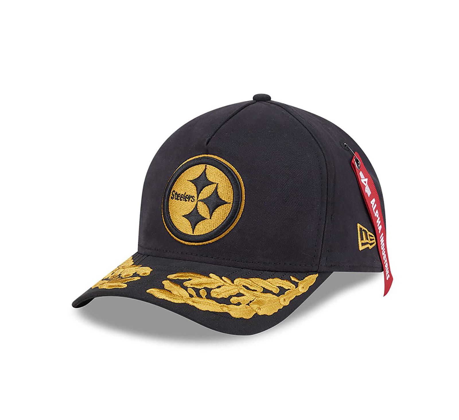 New Era Мужская кепка 9FORTY A-Frame Pittsburgh Steelers, черная, регулируемая