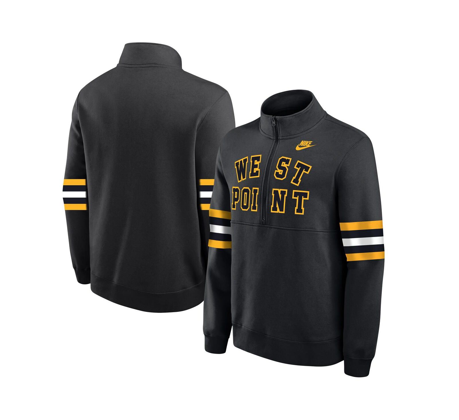 Мужское худи Nike Black Army Black Knights West Point Classic Collection Club Fleece Half-Zip Pullover