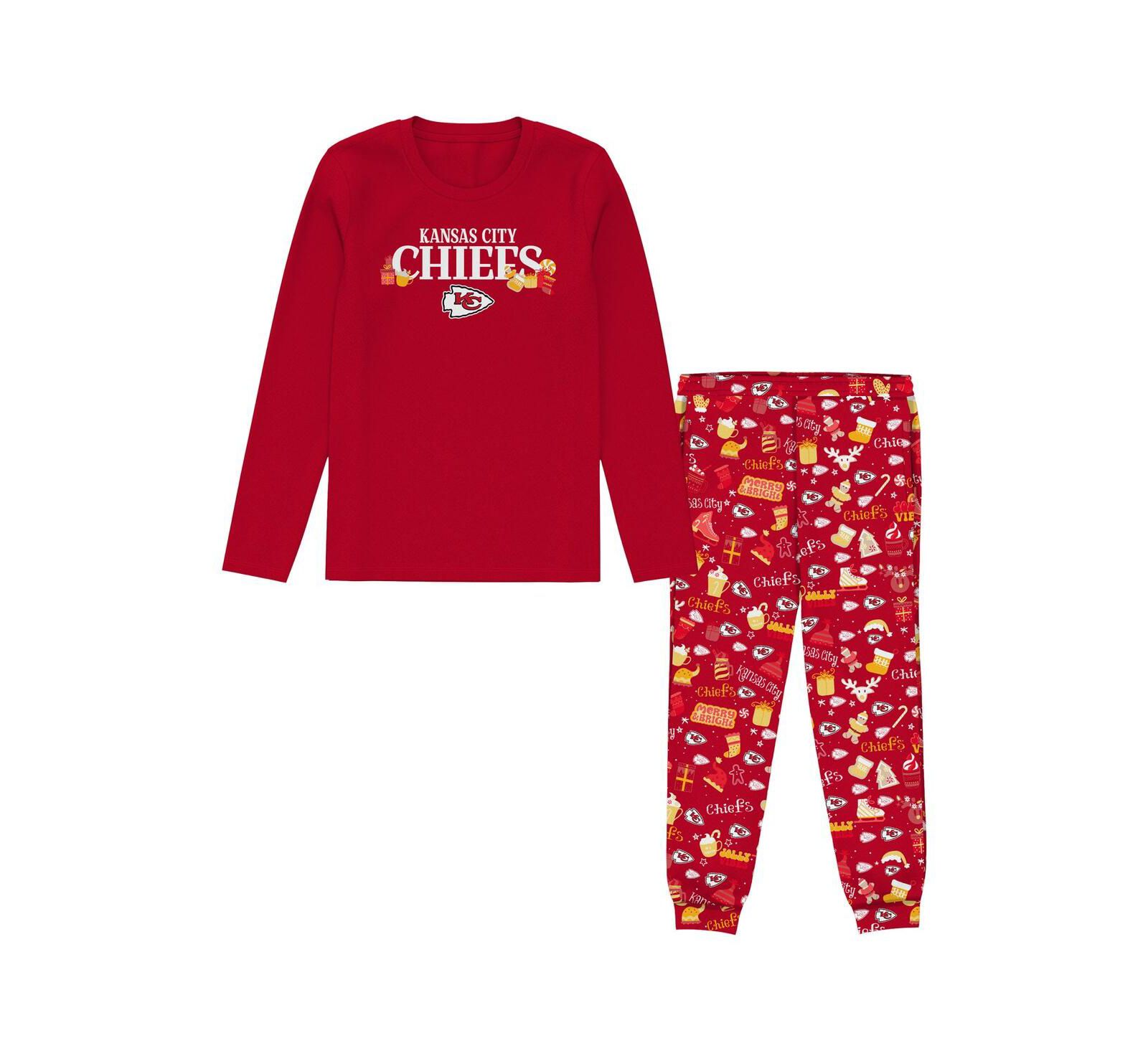 Outerstuff Preschool Red Kansas City Chiefs Chestnut Holiday Sleep Set