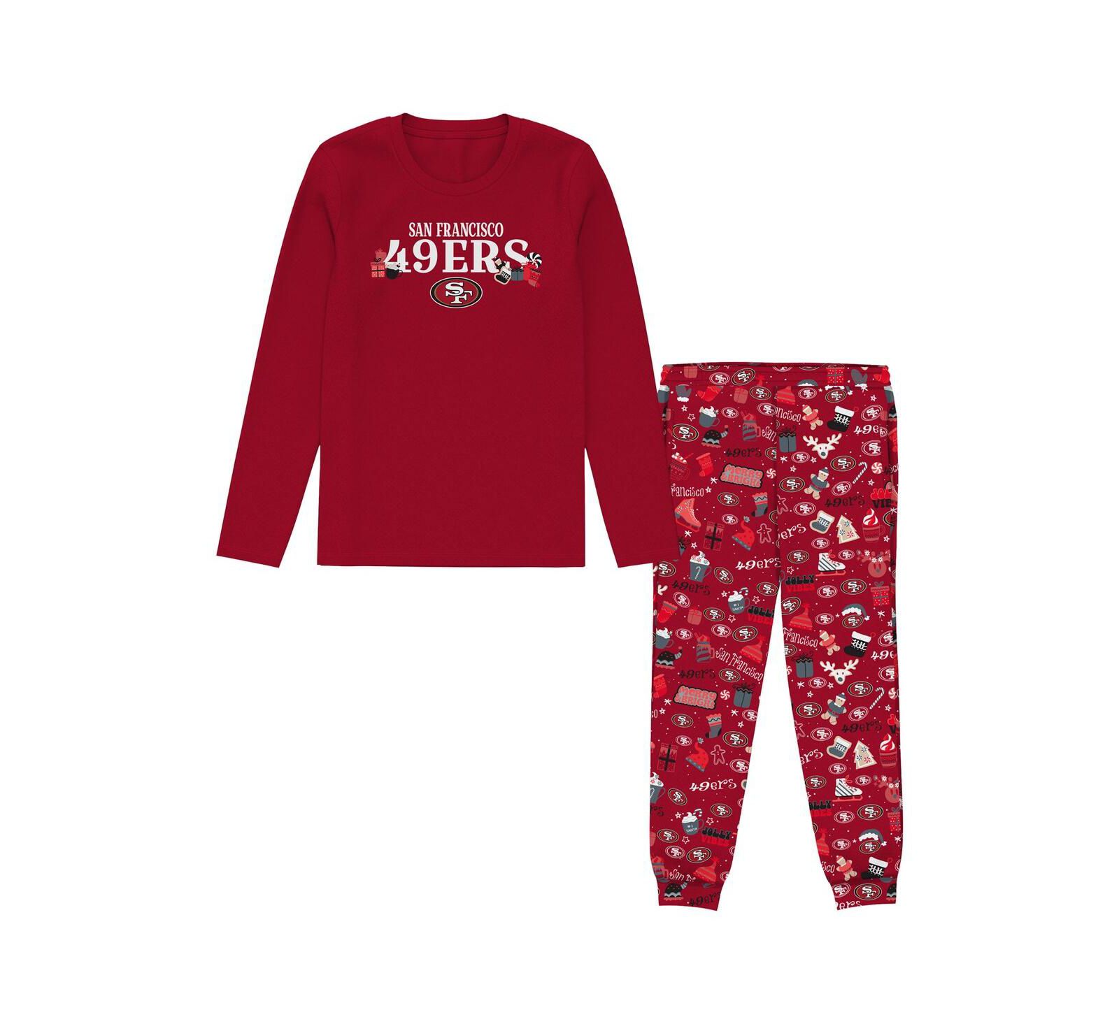 Детский пижамный комплект Outerstuff Scarlet San Francisco 49ers Chestnut Holiday Sleep Set