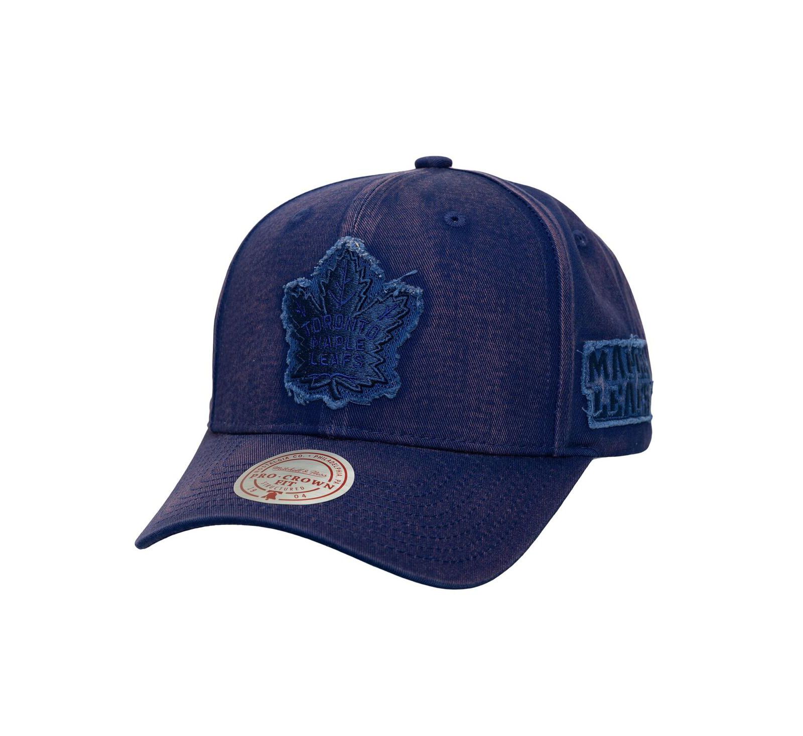 Mitchell & Ness мужская регулируемая кепка Toronto Maple Leaf's Downtown Snow Wash Pro-Crown, темно-синяя
