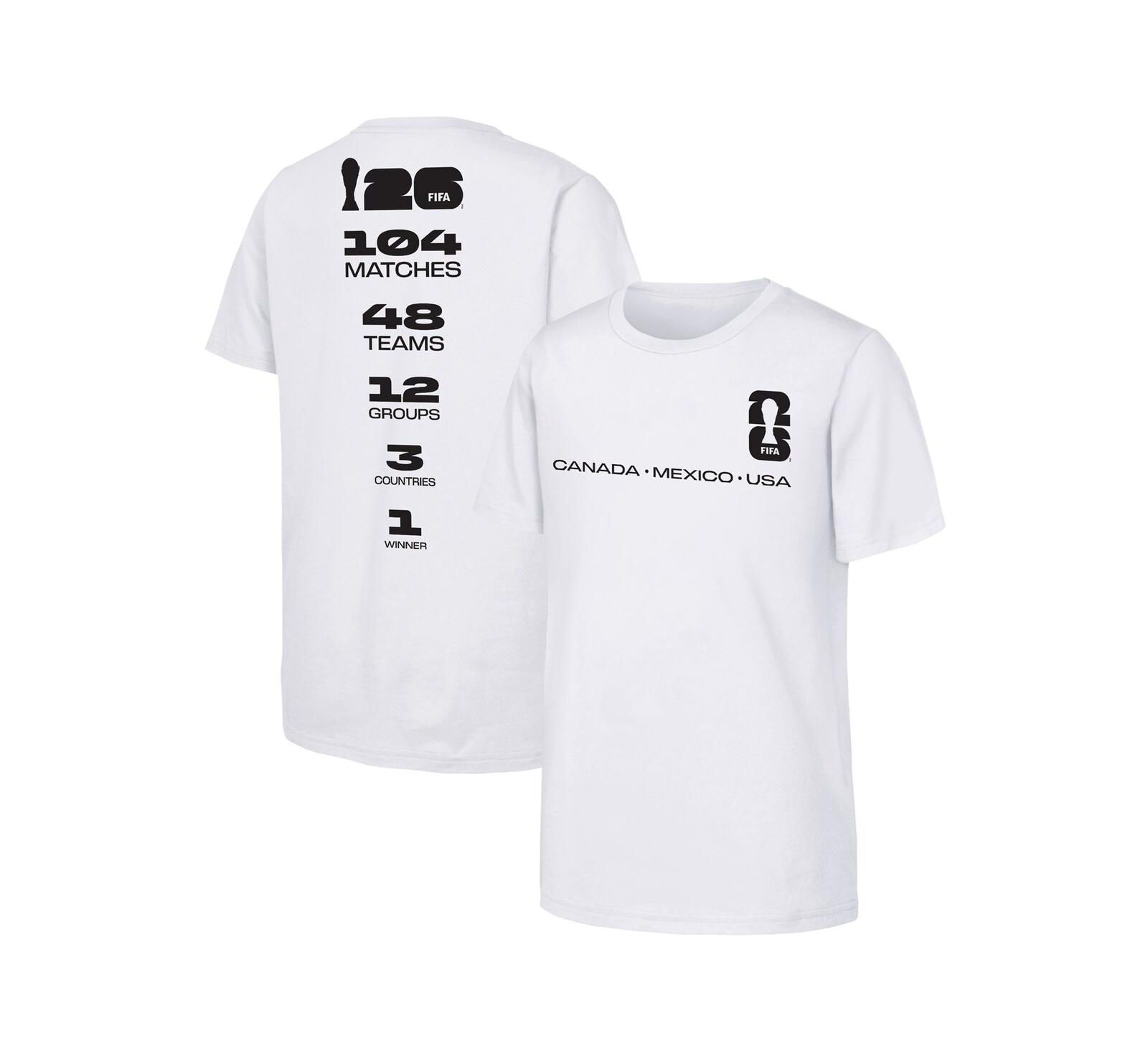 Outerstuff Big Boys and Girls White FIFA World Cup 2026 Graphic T-Shirt