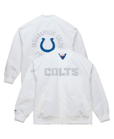 Мужская куртка Mitchell & Ness White Indianapolis Colts Double Clutch Raglan Full-Snap