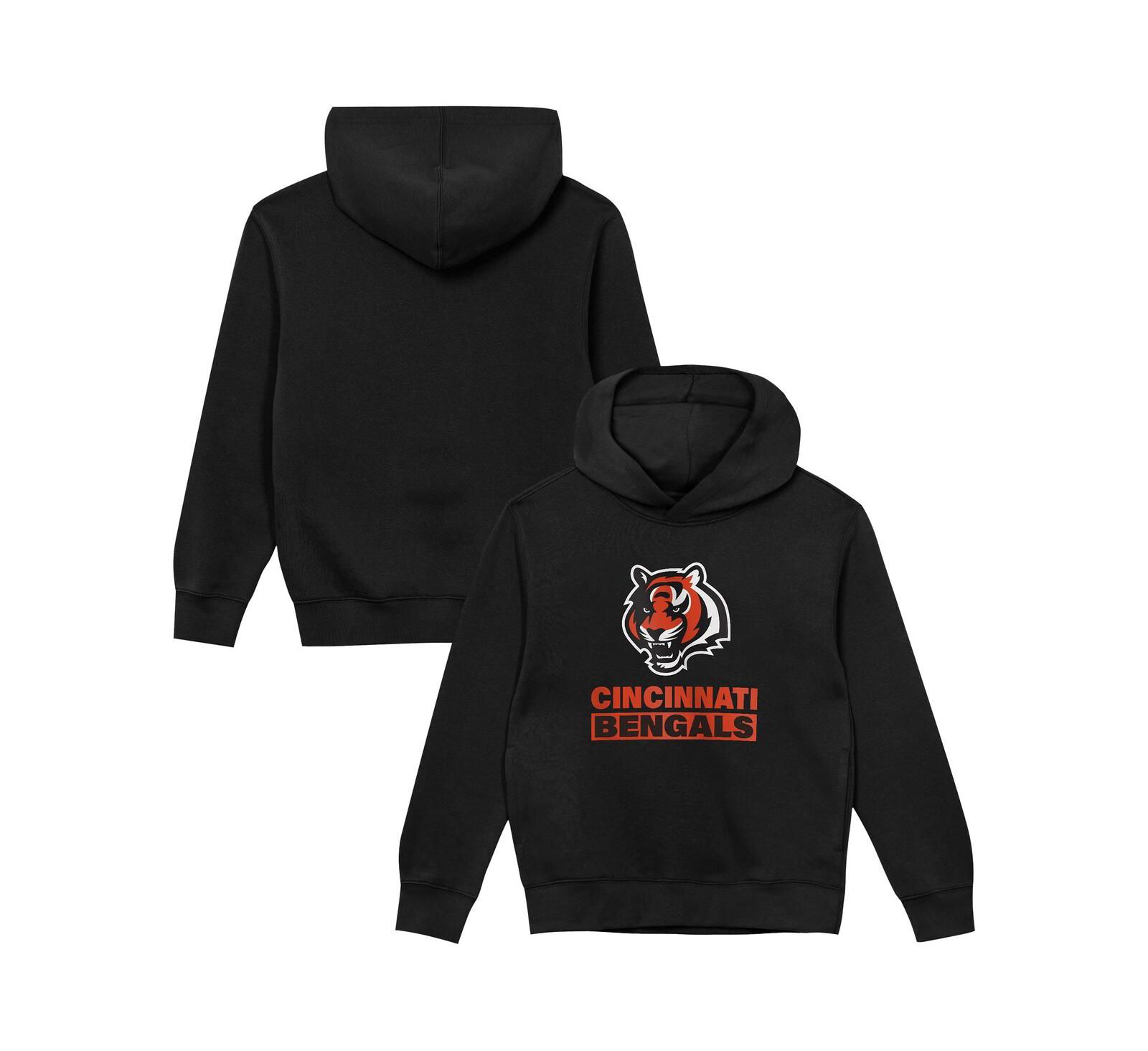 Детское худи Outerstuff Black Cincinnati Bengals Back to Basics