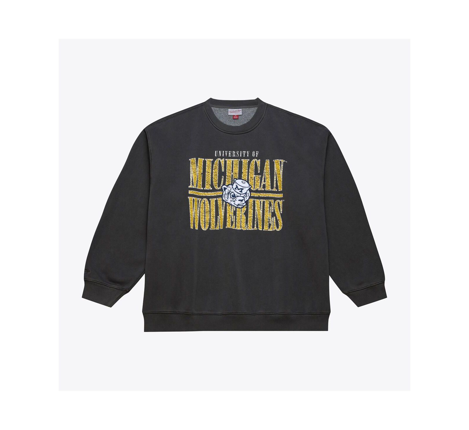 Мужское свитшот Mitchell & Ness Black Michigan Wolverines Downtown Fleece