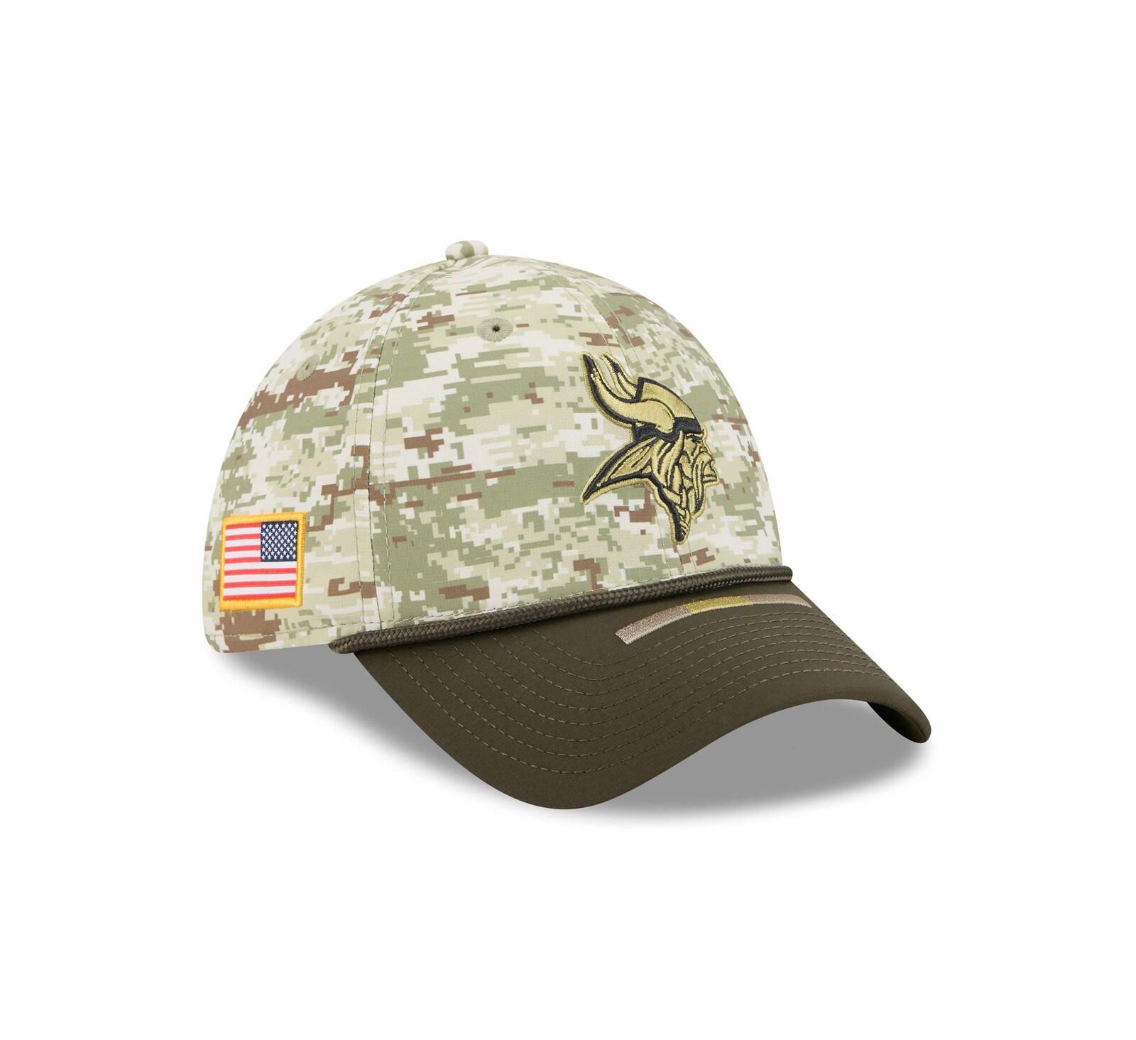 New Era Мужская кепка 39THIRTY Flex Camo Minnesota Vikings 2025 Salute to Service