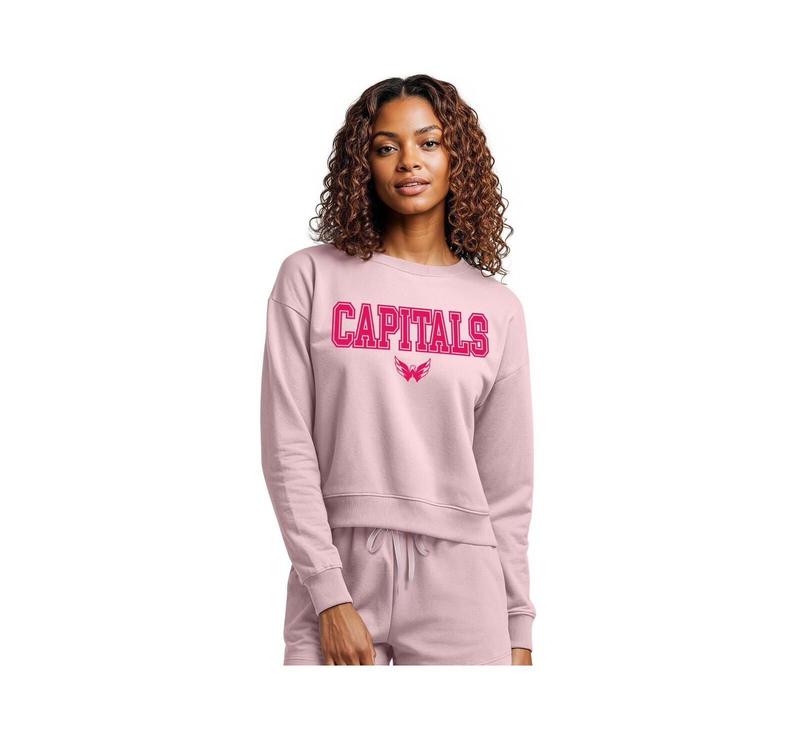 Concepts Sport Женский Pink Washington Capitals Tonal Pullover Sweatshirt
