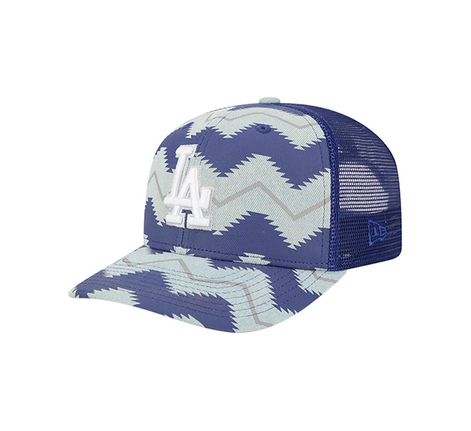 Мужская кепка New Era Denim/Royal Los Angeles Dodgers Aztec Denim 9SEVENTY Adjustable Hat