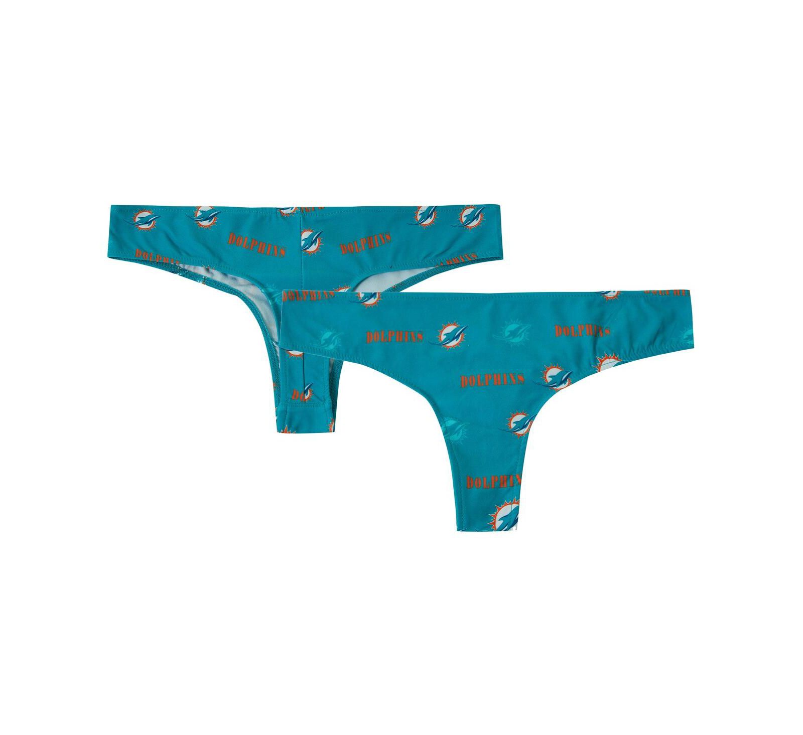 Женские трусики Concepts Sport с принтом Miami Dolphins Aqua Mosaic