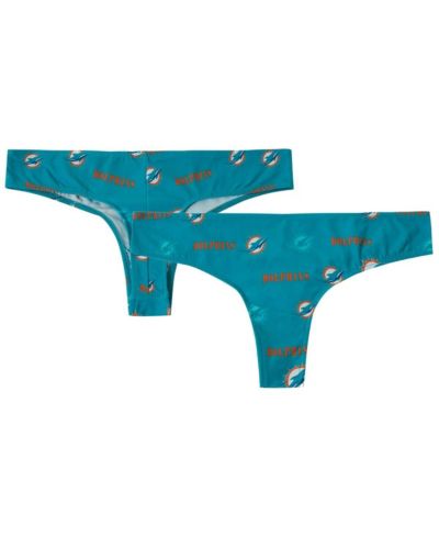 Женские трусики Concepts Sport с принтом Miami Dolphins Aqua Mosaic