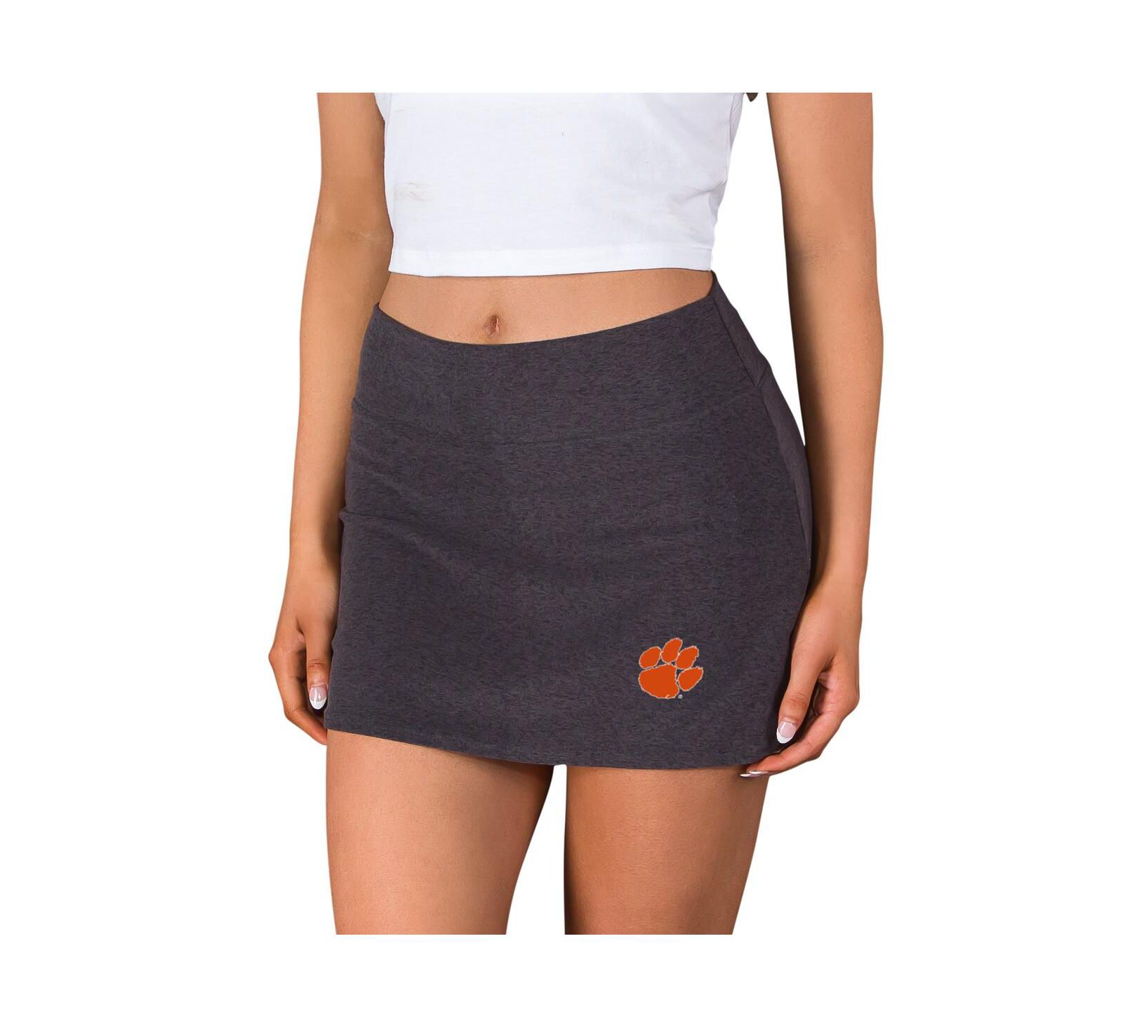 Женская юбка-шорты Concepts Sport Charcoal Clemson Tigers Centerline Knit Skort