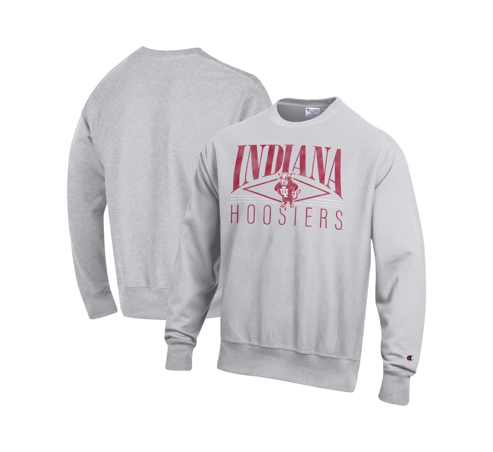 Champion Мужской серый свитшот Indiana Hoosiers Reverse Weave Fleece
