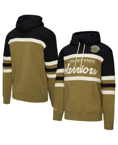 Мужское худи Mitchell & Ness Golden State Warriors Double Clutch Head Coach, оливковый/черный