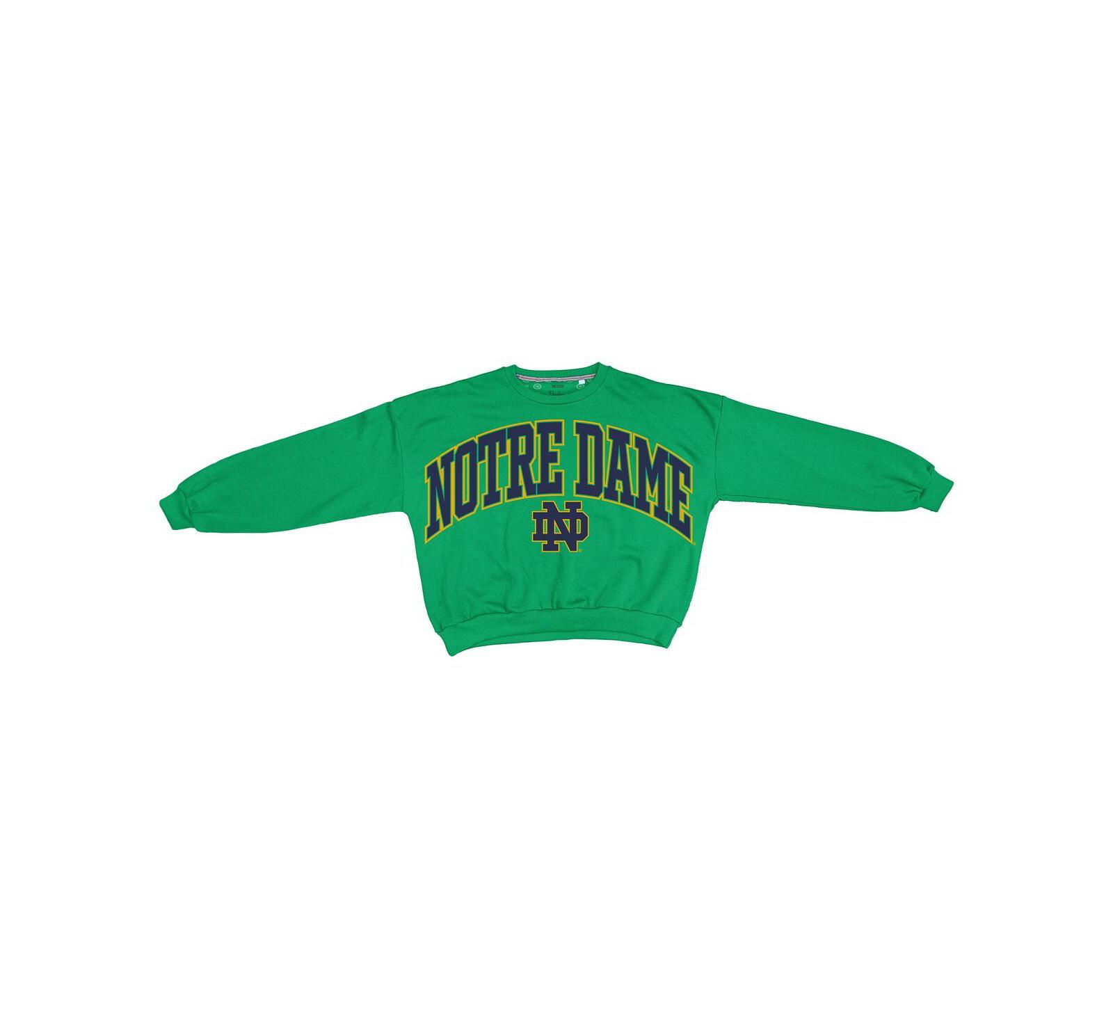 Женская безразмерная толстовка Pressbox Green Notre Dame Fighting Irish длиной по талию