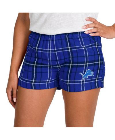 Concepts Sport Women's Royal/Black Detroit Lions Ultimate Flannel Shorts