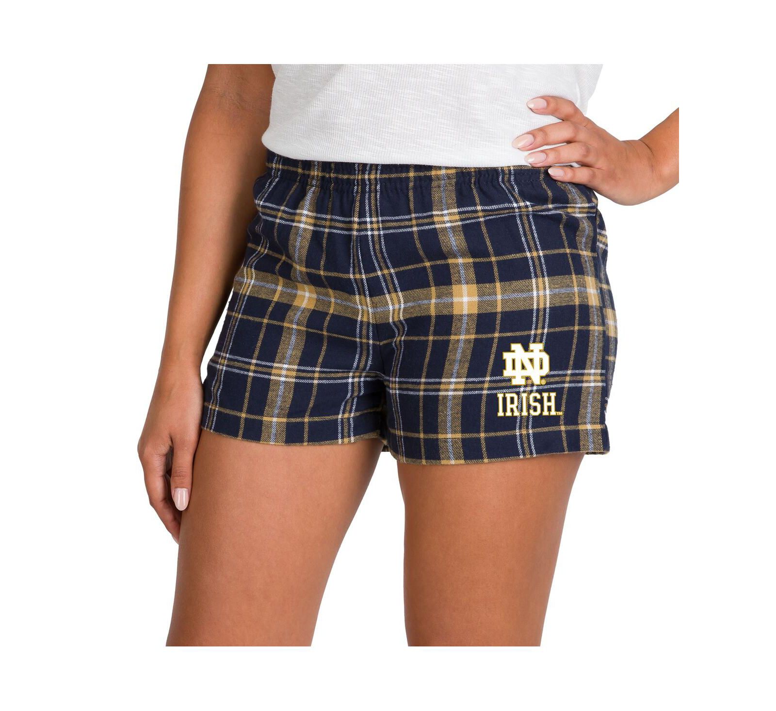 Concepts Sport Women's Navy/Gold Notre Dame Fighting Irish Ultimate Flannel Shorts