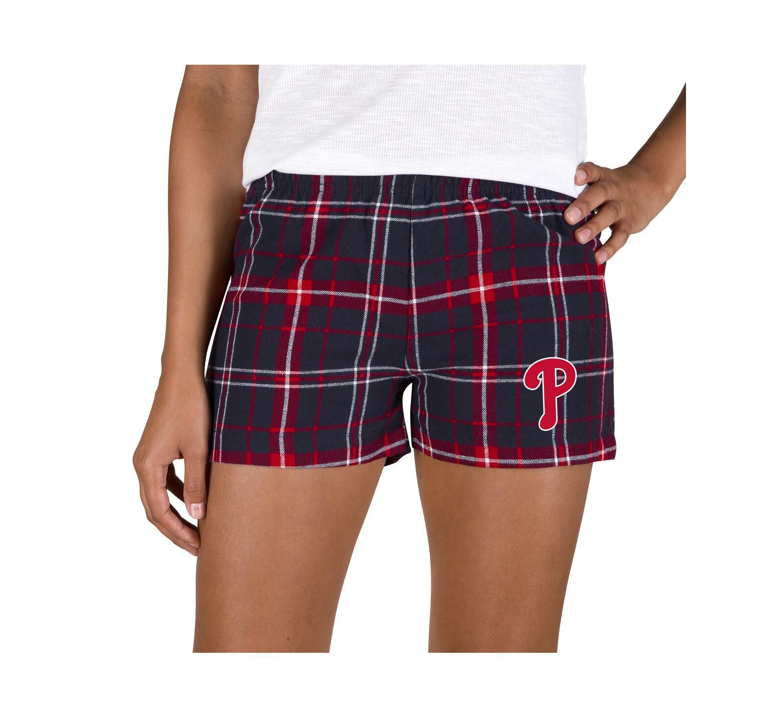Женские шорты Concepts Sport Philadelphia Phillies Ultimate Flannel, Navy/Red