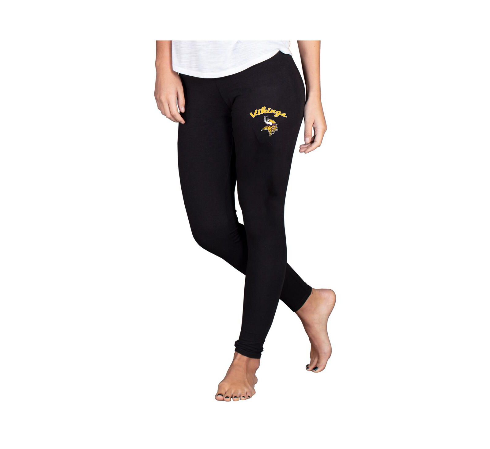 Concepts Sport Women's Black Minnesota Vikings Lightweight Fraction Lounge Leggings
