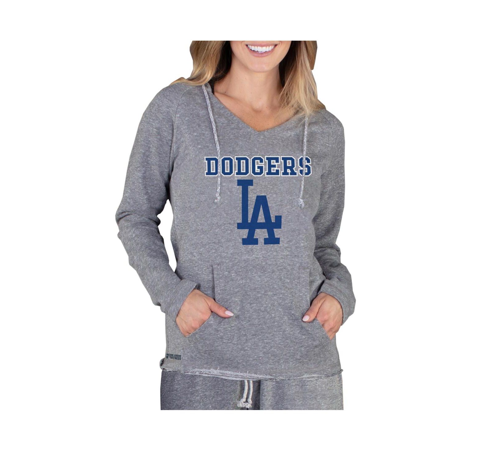 Concepts Sport Женская серая толстовка Los Angeles Dodgers Mainstream Terry Long Sleeve