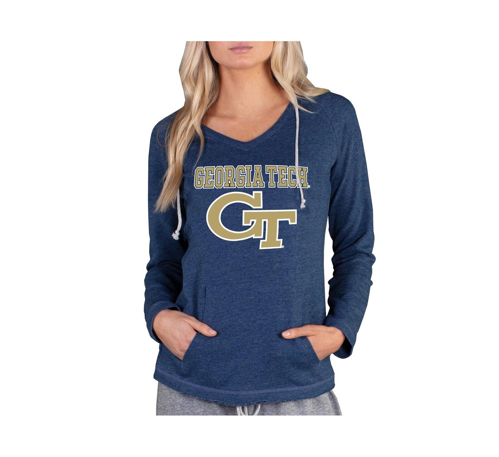 Женский свитшот Concepts Sport Georgia Tech Yellow Jackets Lightweight Terry Pullover Hoodie
