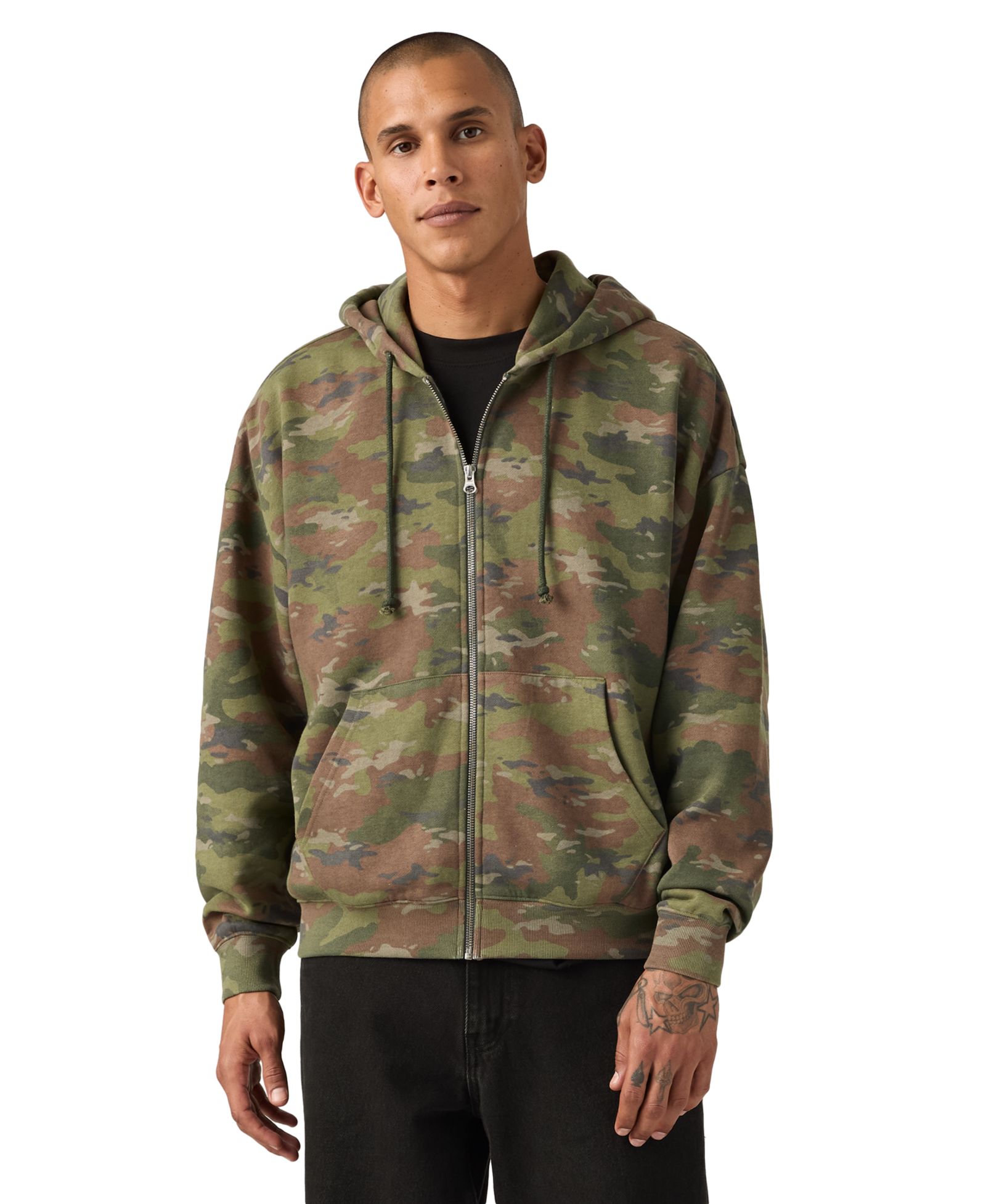 Levi's Мужской Relaxed-Fit Cropped Full-Zip Hoodie