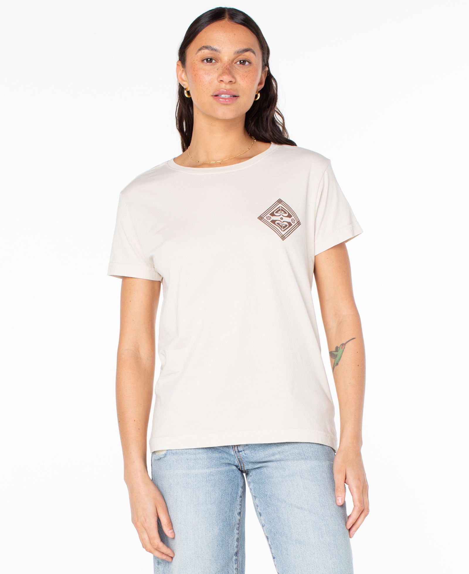 Женская футболка Roxy Nouveau Hibiscus Boyfriend с коротким рукавом