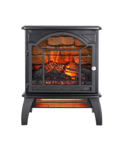 Flynama 18 inch 3D Flame Electric Infrared Quartz Fireplace Stove with remote control