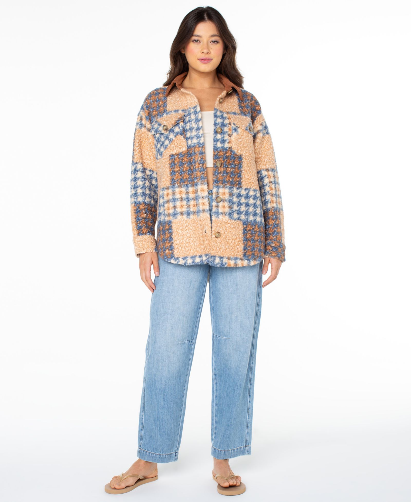 Женская куртка Roxy Overlander Plaid Long-Sleeve