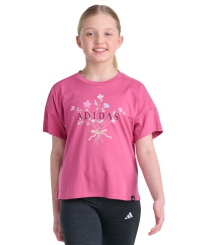 adidas Girls' 8-16 Drop Shoulder Short-Sleeve T-Shirt